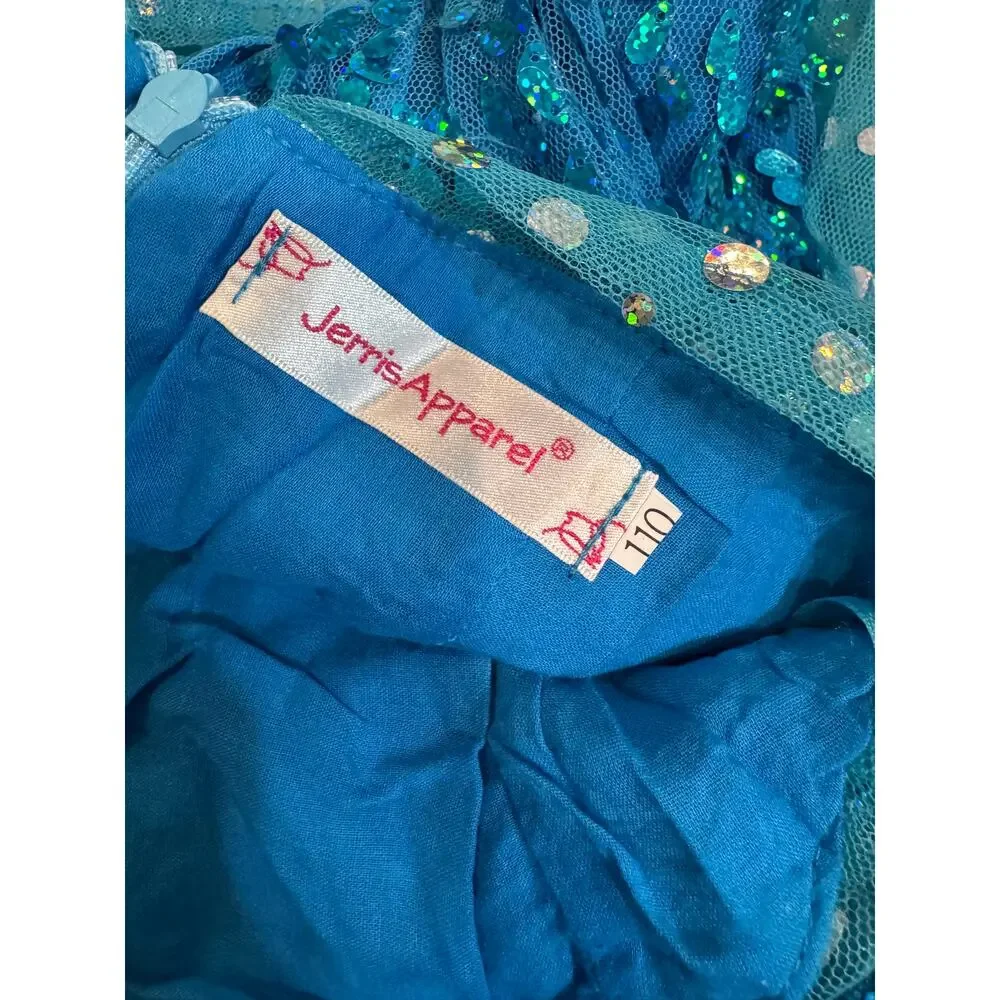 Jerris Apparel Elsa Frozen Costume Set Sz 110 US (4/5) 5-Piece Dress-Up Lot New